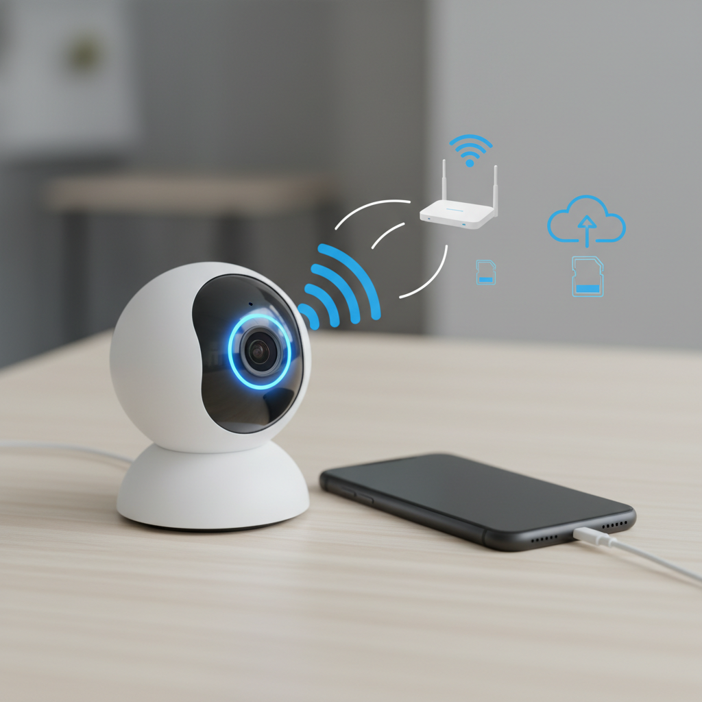 Kaip patiems prijungti vaizdo kamerą prie telefono?