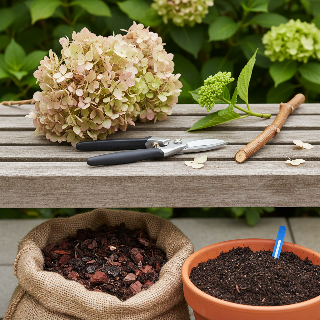 Hortenzijų genėjimas: kaip sulaukti gausių žiedų?