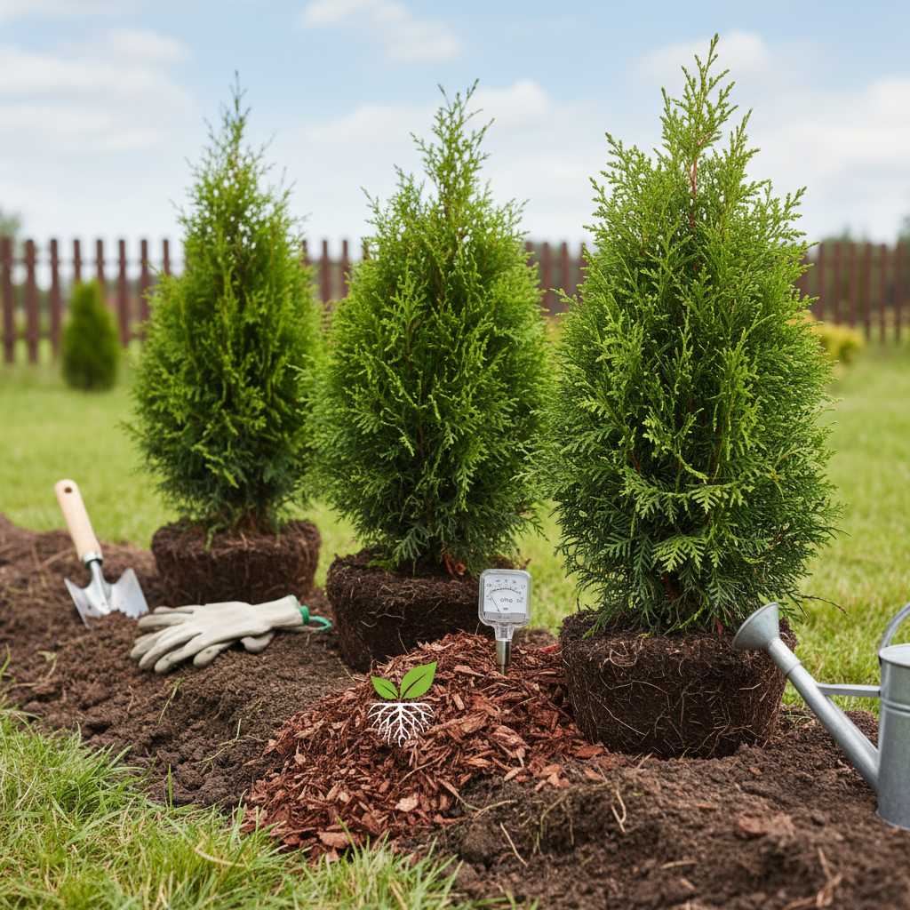 Tujų „Smaragd“ sodinimas: paslaptys vešliai gyvatvorei